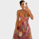 Mia - Ziedu Maxi Kleita Elegancei Bez Rūpēm