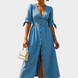 Denim kleita ar pogām