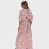 Vilma - Rozā boho kleita ar šķēlumu