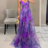 Giselle - Eleganta maxi kleita ar ziedu dizainu
