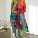 Jelena - Krāsaina kleita ar rakstu