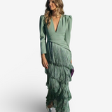 Clara™ | Eleganta maxi kleita ar frēzēm
