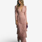 Clara™ | Eleganta maxi kleita ar frēzēm