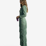 Clara™ | Eleganta maxi kleita ar frēzēm
