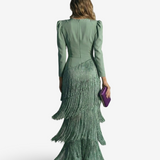 Clara™ | Eleganta maxi kleita ar frēzēm