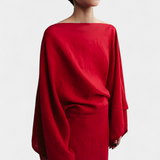 Filipa - Linu un kokvilnas kimono stila kleita ar jostu