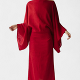 Filipa - Linu un kokvilnas kimono stila kleita ar jostu